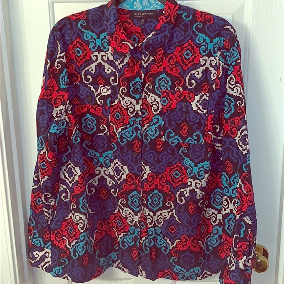 Jones New York Tops - Beautiful and full of color button up